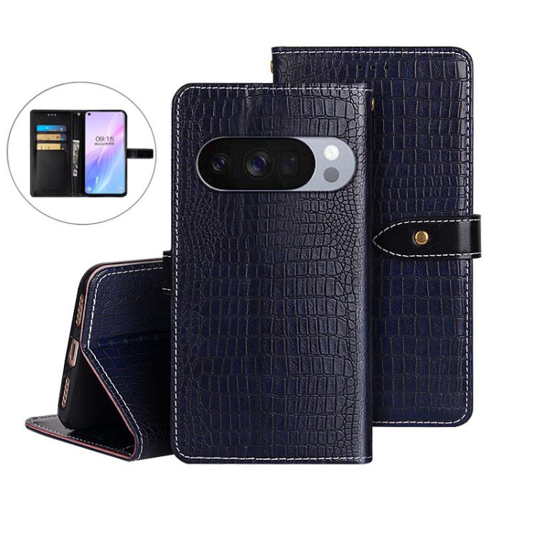 For Google Pixel 10 Pro idewei Crocodile Texture Leather Phone Case