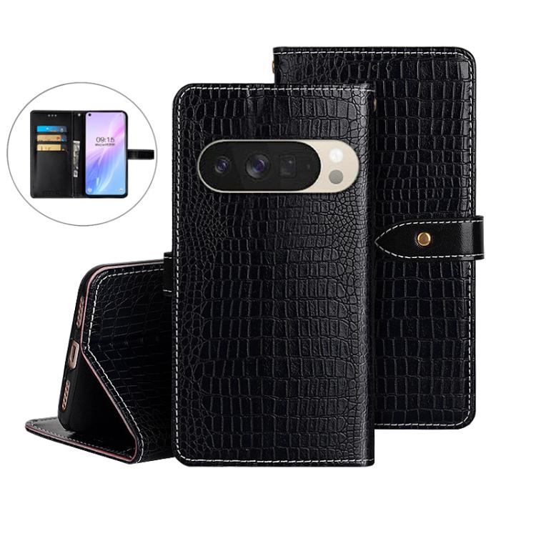 For Google Pixel 10 Pro XL idewei Crocodile Texture Leather Phone Case