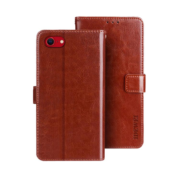 For iPhone 17e / 16e idewei Crazy Horse Texture Leather Phone Case