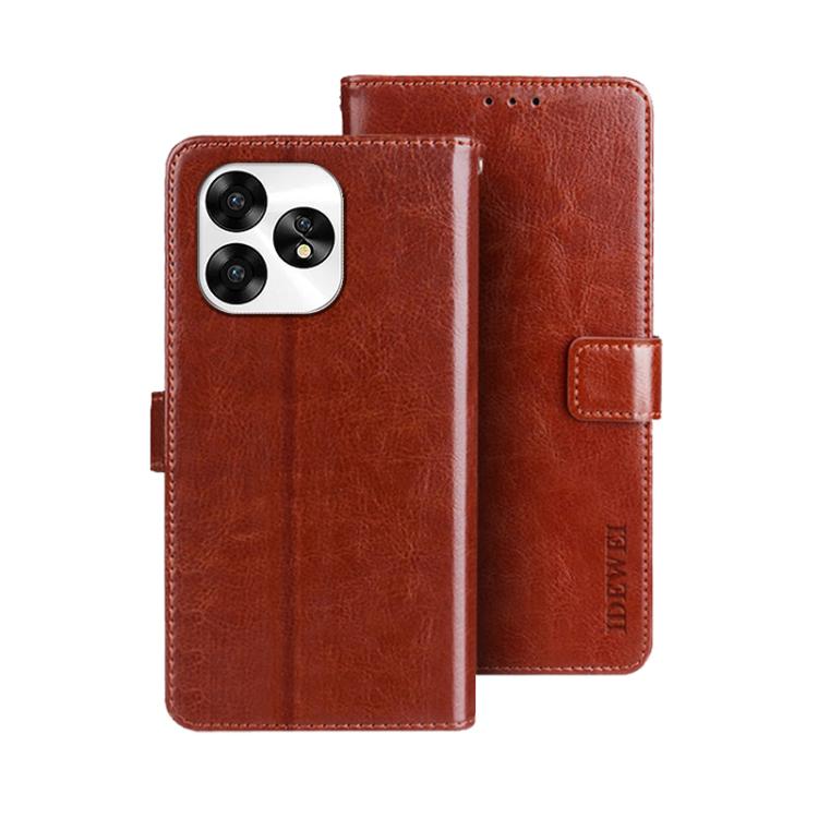 For Umidigi A15 idewei Crazy Horse Texture Leather Phone Case