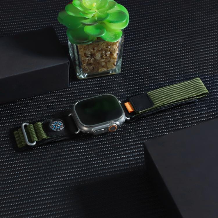 For Apple Watch 42mm / 41mm / 40mm / 38mm Compass Nylon Loop Watch Band