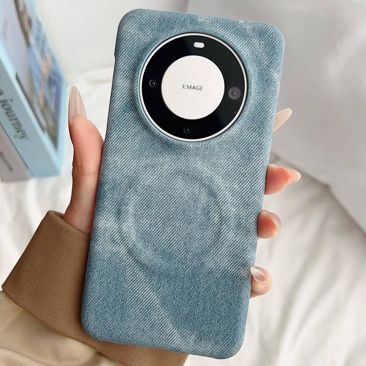For Huawei Mate 60 Denim MagSafe Magnetic PC + PU Phone Case