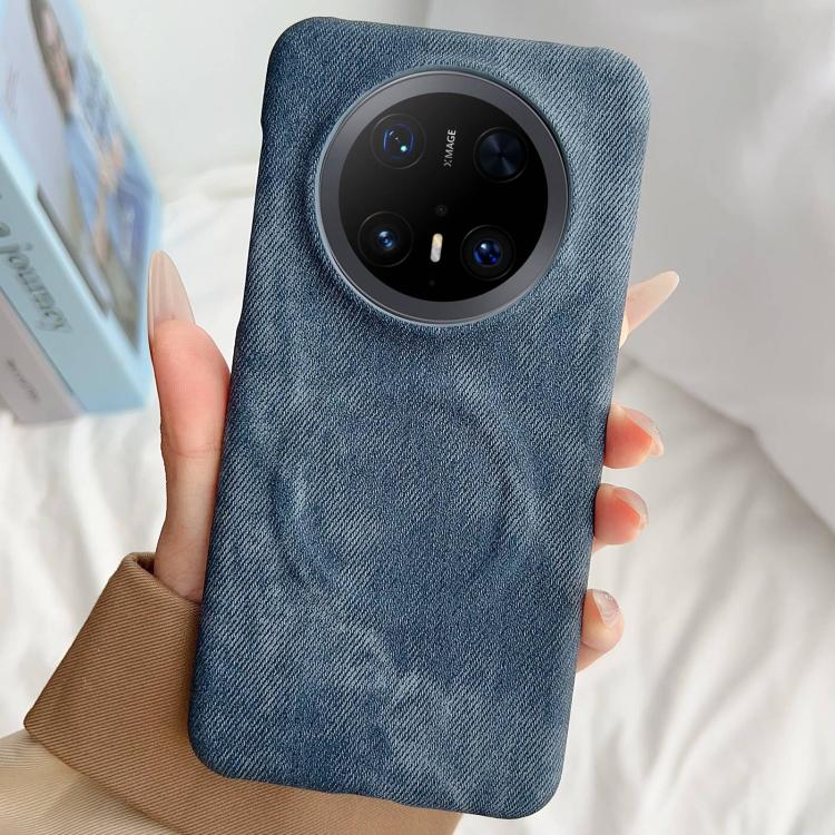 For Huawei Mate 70 Pro Denim MagSafe Magnetic PC + PU Phone Case