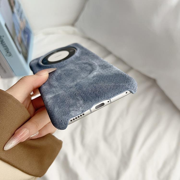 For Huawei Mate 60 Pro Denim MagSafe Magnetic PC + PU Phone Case