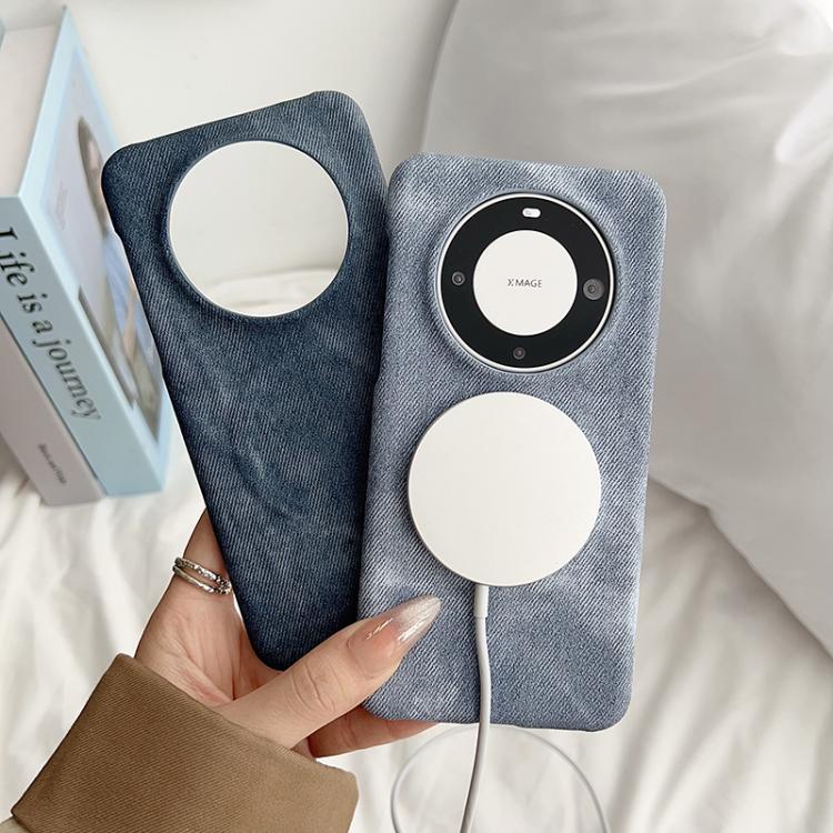 For Huawei Pura 70 Pro Denim MagSafe Magnetic PC + PU Phone Case
