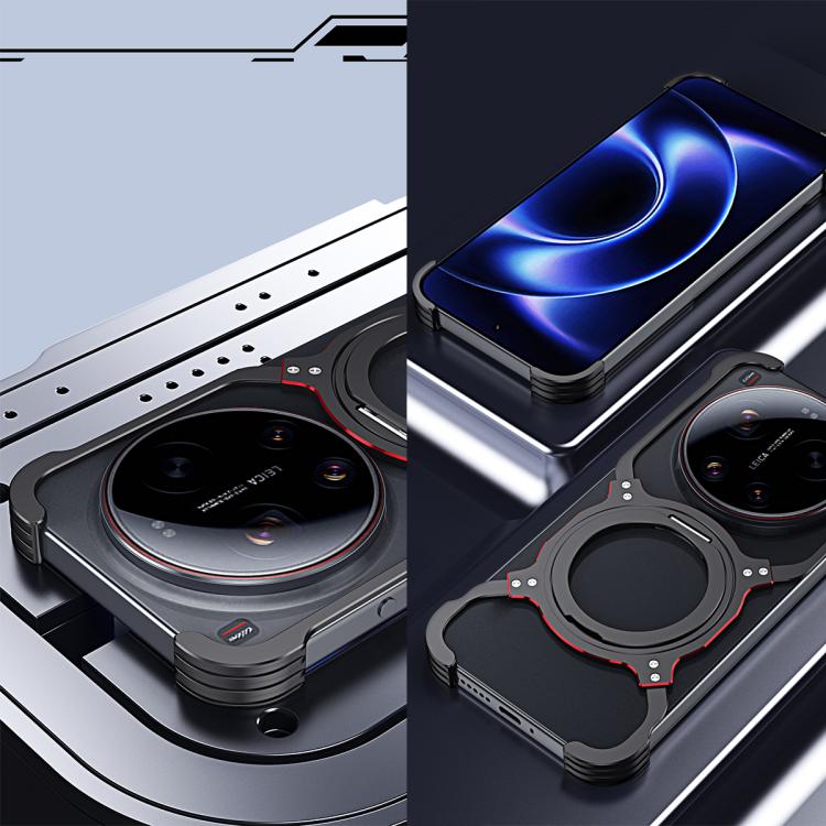 For Xiaomi 17 Ultra Mechanical Arm Borderless MagSafe Holder Metal Phone Case