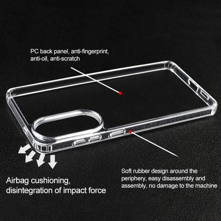 For Samsung Galaxy S25 Edge 5G Crystal TPU + PC Airbag Shockproof Phone Case - Transparent