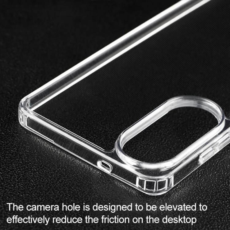 For Samsung Galaxy S25 Edge 5G Crystal TPU + PC Airbag Shockproof Phone Case - Transparent