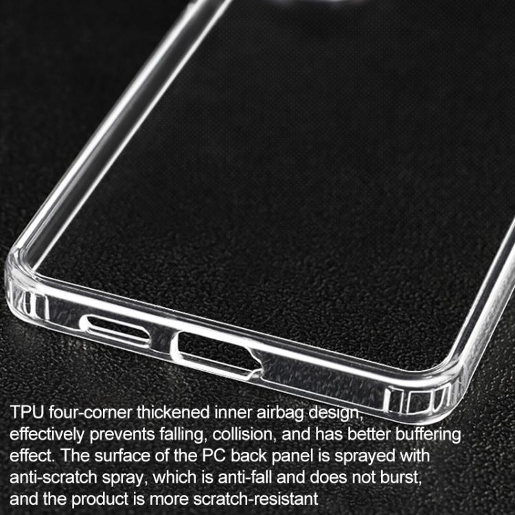 For Samsung Galaxy S25 Edge 5G Crystal TPU + PC Airbag Shockproof Phone Case - Transparent