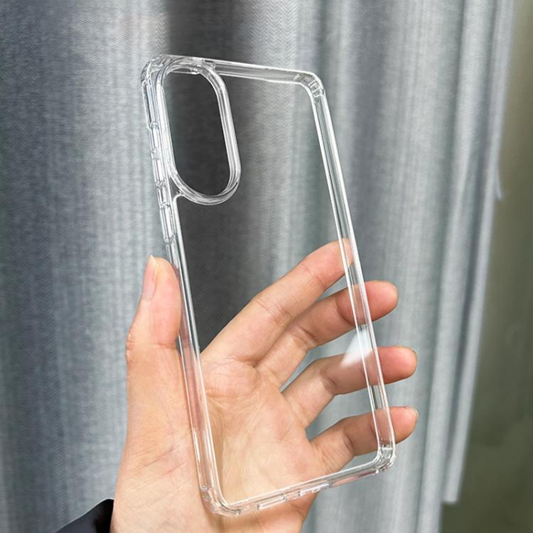 For Samsung Galaxy S25 Edge 5G Crystal TPU + PC Airbag Shockproof Phone Case - Transparent
