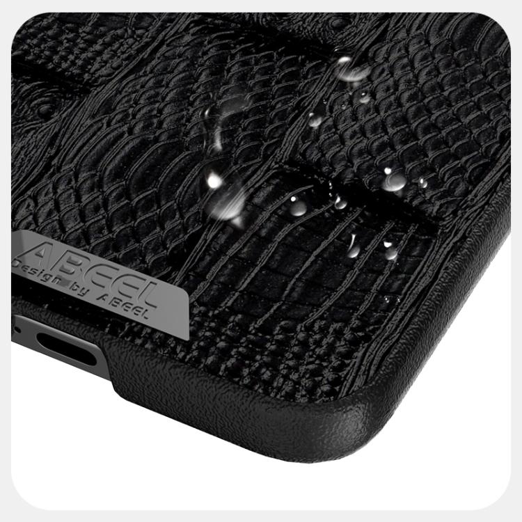 For Xiaomi Mix Flip ABEEL Beast Pattern 6D Micro-Embossed MagSafe Genuine Leather Phone Case