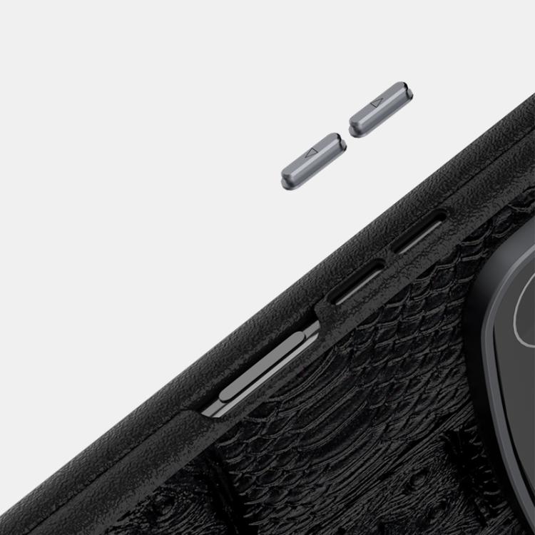 For Xiaomi Mix Fold 4 ABEEL Beast Pattern 6D Micro-Embossed MagSafe Genuine Leather Phone Case