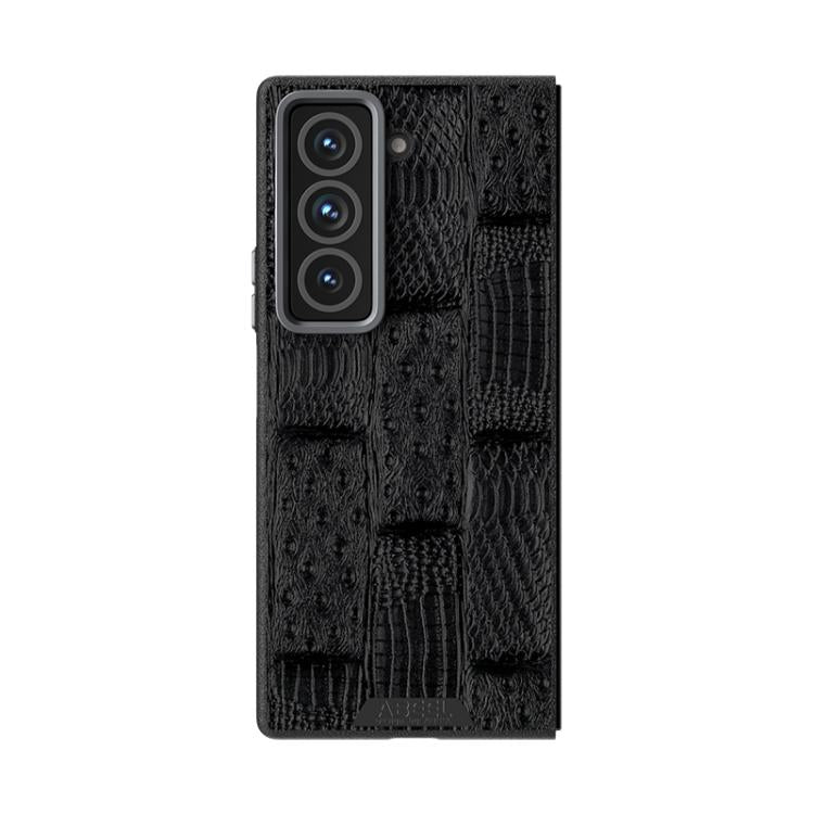 For Samsung Galaxy Z Fold Special ABEEL Beast Pattern 6D Micro-Embossed MagSafe Genuine Leather Phone Case