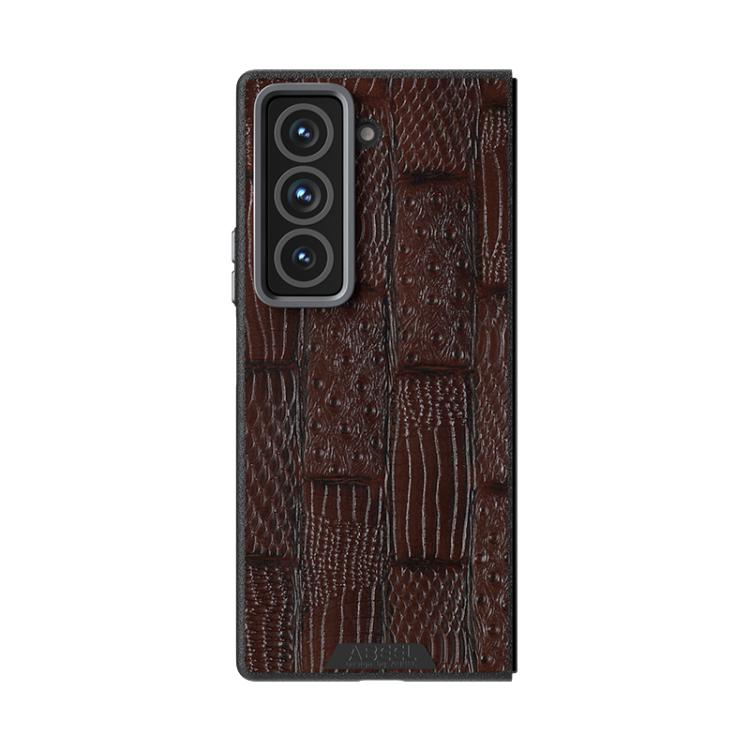 For Samsung Galaxy Z Fold Special ABEEL Beast Pattern 6D Micro-Embossed MagSafe Genuine Leather Phone Case