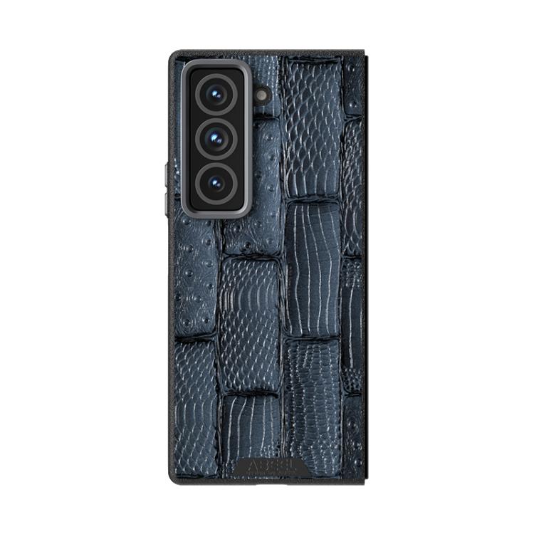 For Samsung Galaxy Z Fold Special ABEEL Beast Pattern 6D Micro-Embossed MagSafe Genuine Leather Phone Case