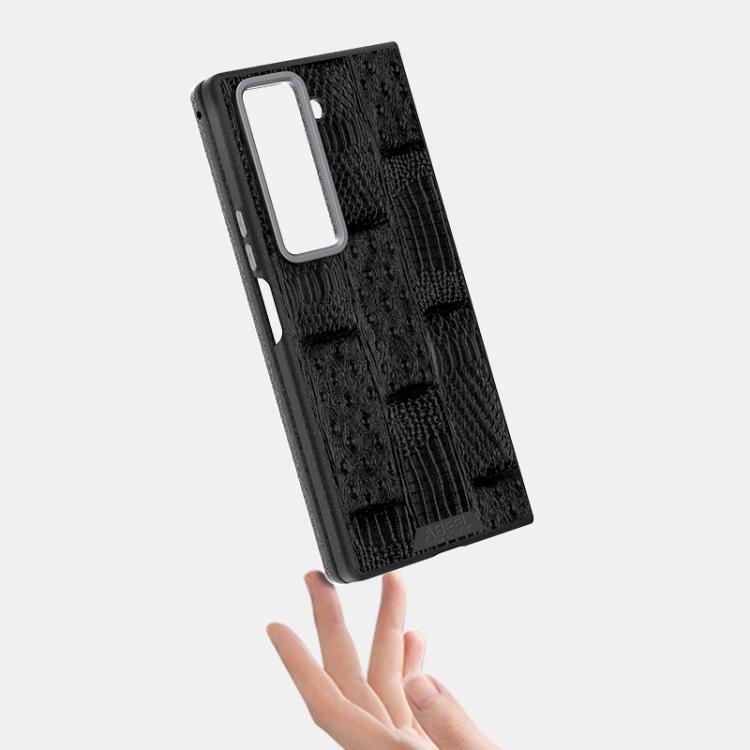 For Samsung Galaxy Z Fold Special ABEEL Beast Pattern 6D Micro-Embossed MagSafe Genuine Leather Phone Case