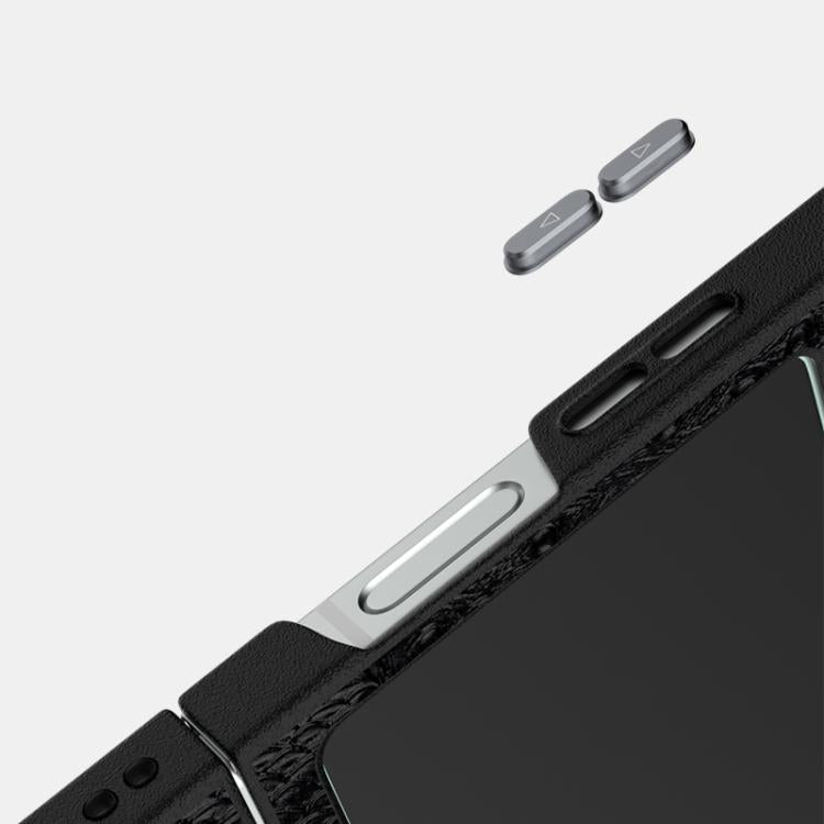 For Samsung Galaxy Z Flip5 5G ABEEL Beast Pattern 6D Micro-Embossed MagSafe Genuine Leather Phone Case