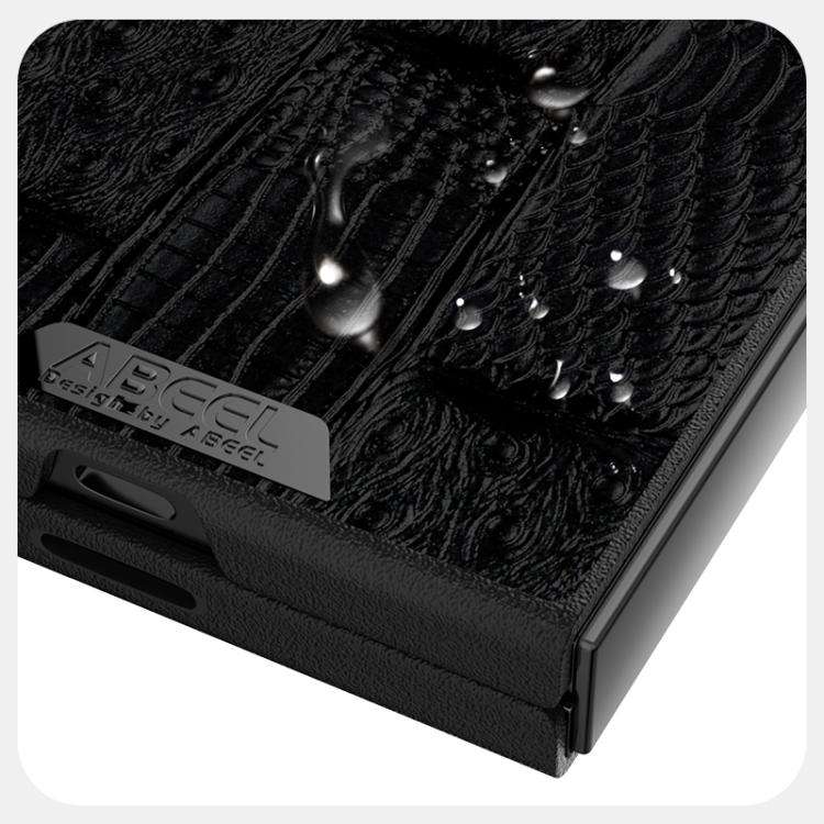For Samsung Galaxy Z Fold5 5G ABEEL Beast Pattern 6D Micro-Embossed MagSafe Genuine Leather Phone Case