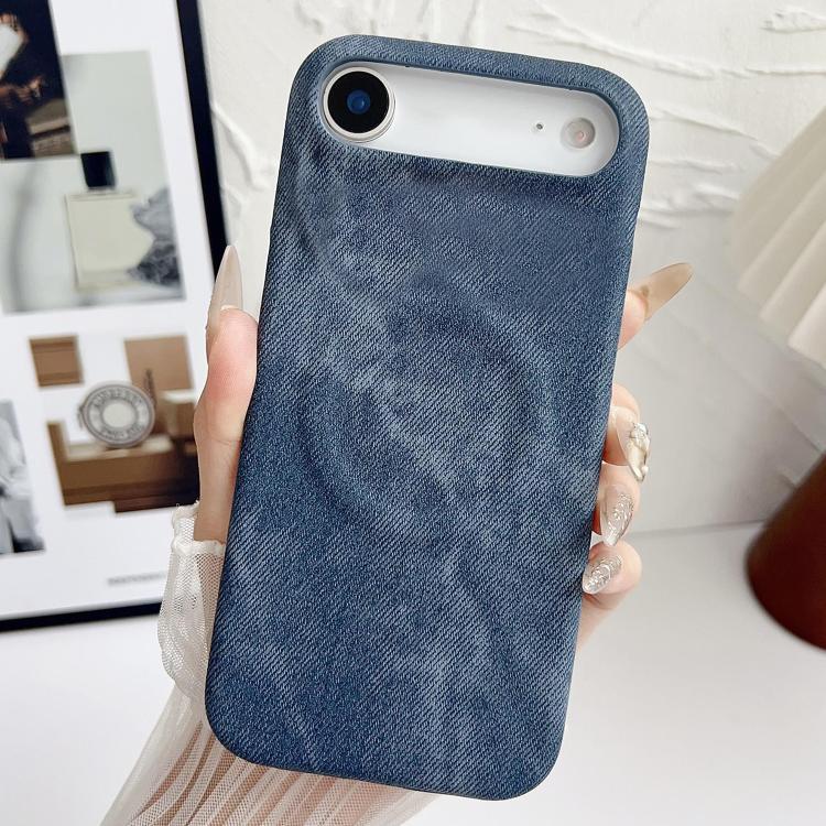 For iPhone Air Denim MagSafe Magnetic PC + PU Phone Case