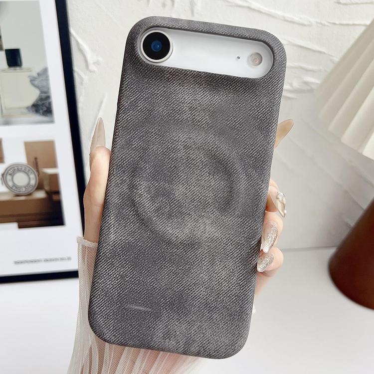 For iPhone Air Denim MagSafe Magnetic PC + PU Phone Case