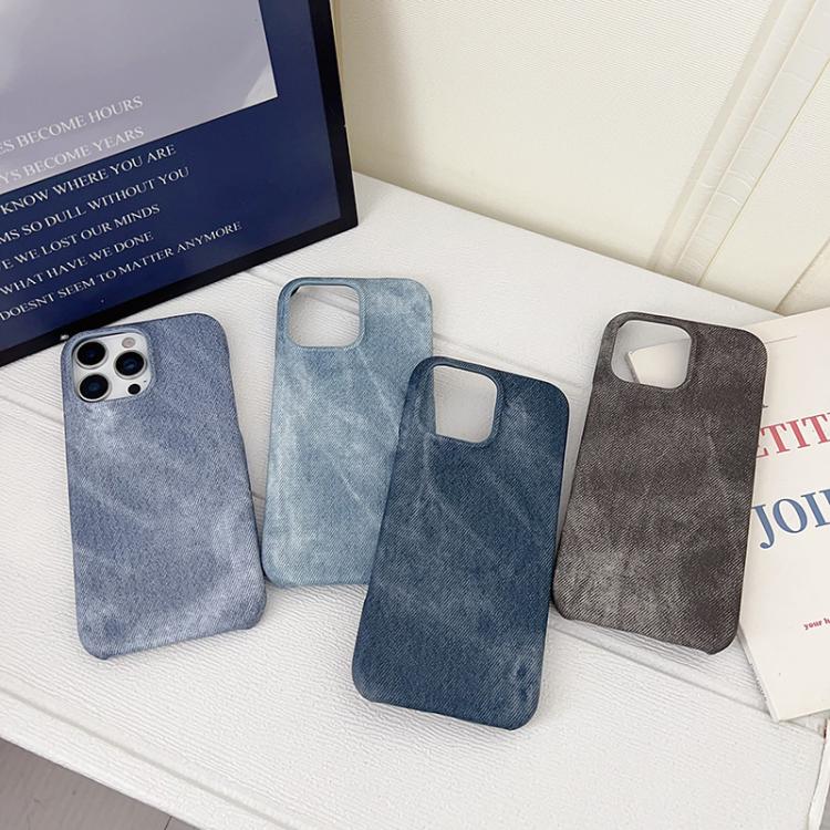 For iPhone 13 Pro Max Denim MagSafe Magnetic PC + PU Phone Case