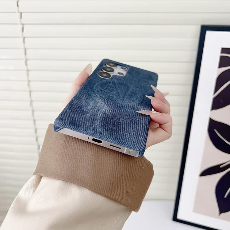 For Samsung Galaxy S26 Ultra 5G Denim MagSafe Magnetic PC + PU Phone Case