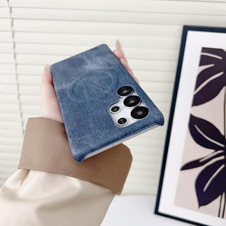 For Samsung Galaxy S24 Ultra 5G Denim MagSafe Magnetic PC + PU Phone Case