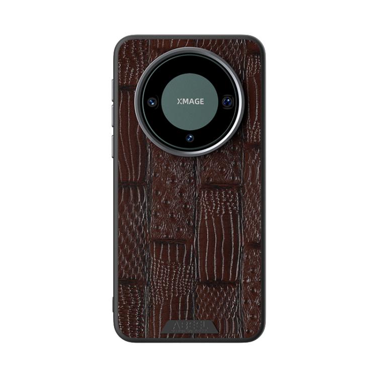 For Huawei Mate 60 Pro / 60 Pro+ ABEEL Beast Pattern 6D Micro-Embossed MagSafe Genuine Leather Phone Case