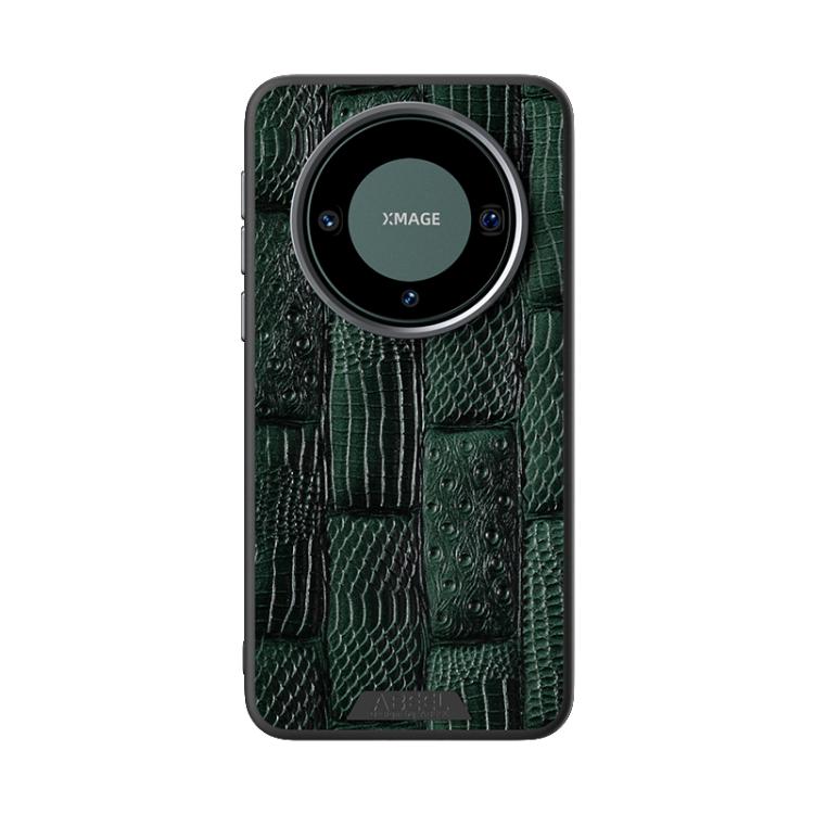 For Huawei Mate 60 Pro / 60 Pro+ ABEEL Beast Pattern 6D Micro-Embossed MagSafe Genuine Leather Phone Case