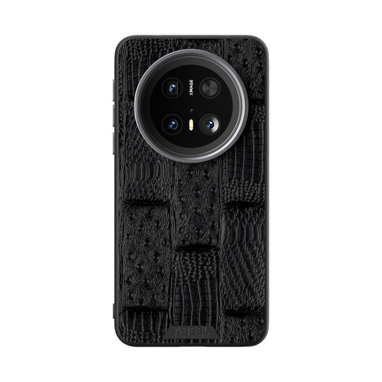 For Huawei Mate 70 ABEEL Beast Pattern 6D Micro-Embossed MagSafe Genuine Leather Phone Case