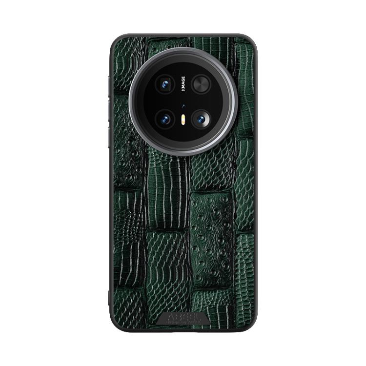 For Huawei Mate 70 ABEEL Beast Pattern 6D Micro-Embossed MagSafe Genuine Leather Phone Case
