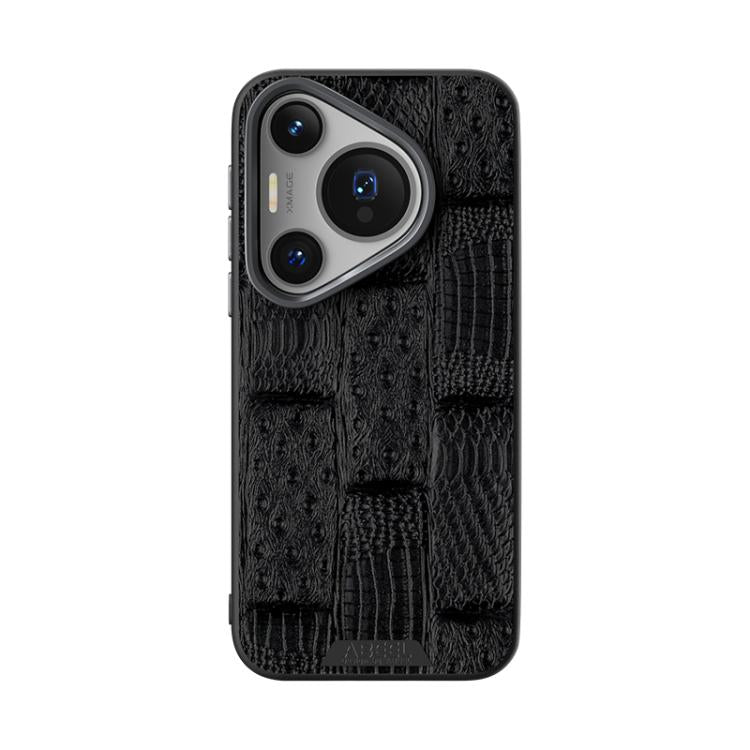 For Huawei Pura 70 Pro / 70 Pro+ ABEEL Beast Pattern 6D Micro-Embossed MagSafe Genuine Leather Phone Case