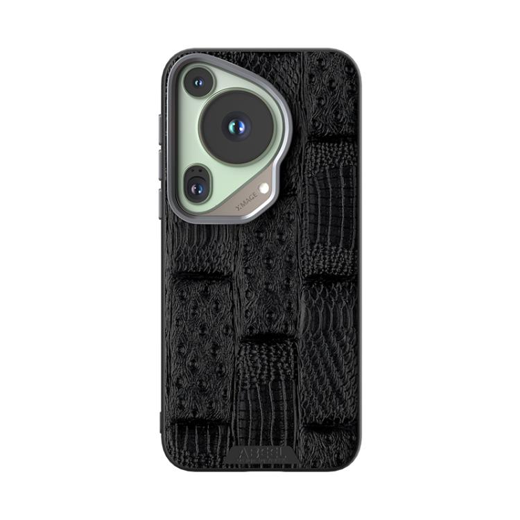For Huawei Pura 70 Ultra ABEEL Beast Pattern 6D Micro-Embossed MagSafe Genuine Leather Phone Case