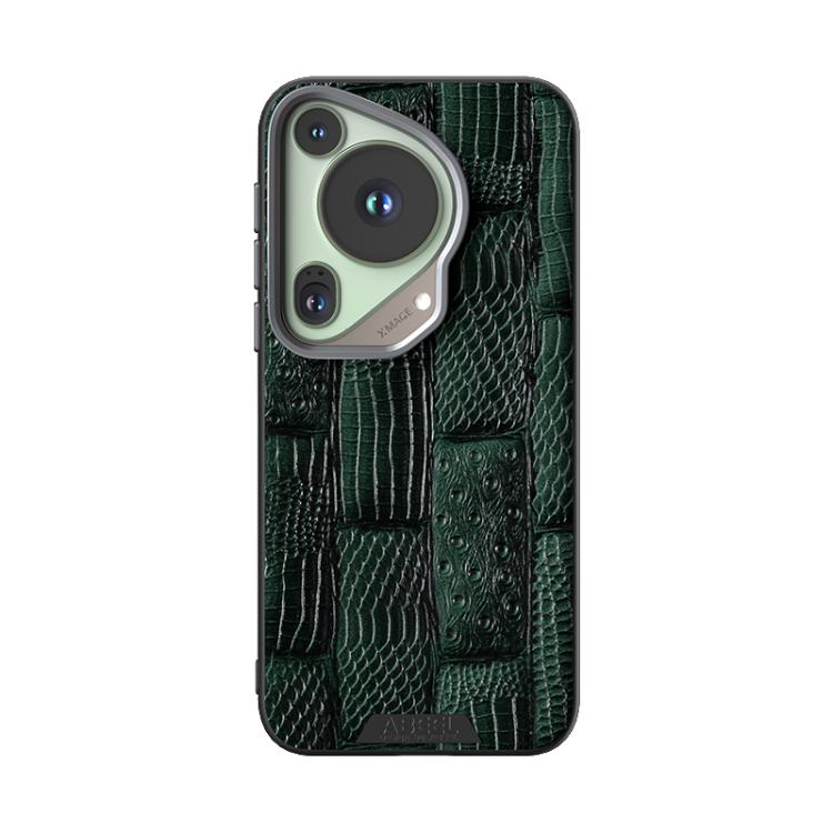 For Huawei Pura 70 Ultra ABEEL Beast Pattern 6D Micro-Embossed MagSafe Genuine Leather Phone Case
