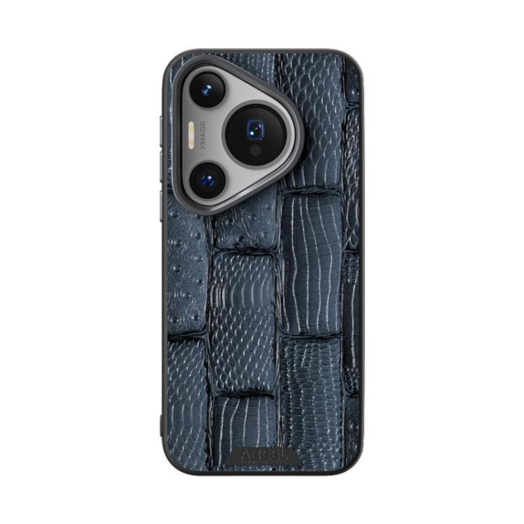 For Huawei Pura 70 ABEEL Beast Pattern 6D Micro-Embossed MagSafe Genuine Leather Phone Case