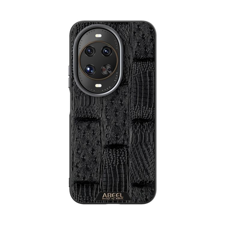For Huawei nova 14 Ultra ABEEL Beast Pattern 6D Micro-Embossed MagSafe Genuine Leather Phone Case