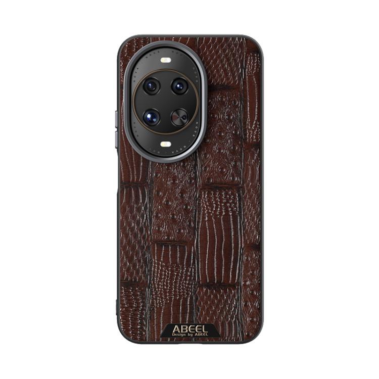 For Huawei nova 14 Ultra ABEEL Beast Pattern 6D Micro-Embossed MagSafe Genuine Leather Phone Case