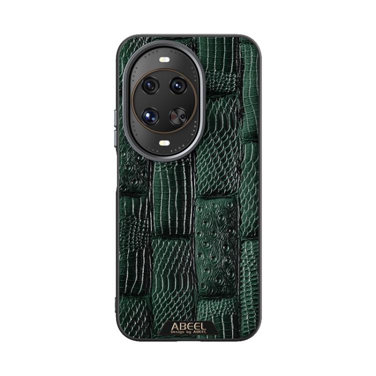 For Huawei nova 14 Ultra ABEEL Beast Pattern 6D Micro-Embossed MagSafe Genuine Leather Phone Case