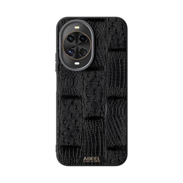 For Huawei nova 14 Pro ABEEL Beast Pattern 6D Micro-Embossed MagSafe Genuine Leather Phone Case