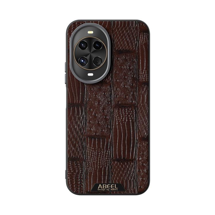 For Huawei nova 14 Pro ABEEL Beast Pattern 6D Micro-Embossed MagSafe Genuine Leather Phone Case