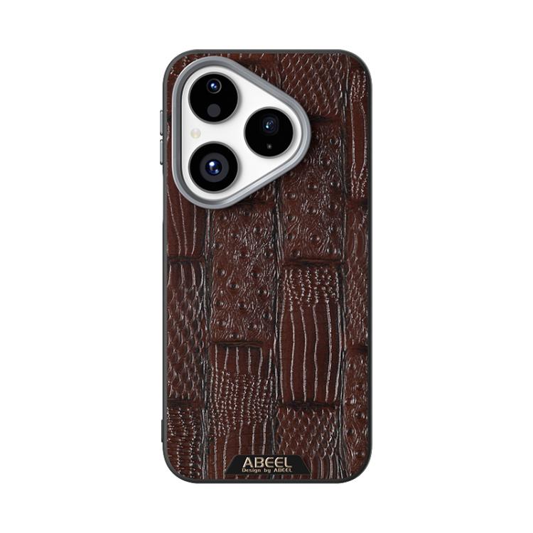 For Huawei Pura 80 5G ABEEL Beast Pattern 6D Micro-Embossed MagSafe Genuine Leather Phone Case
