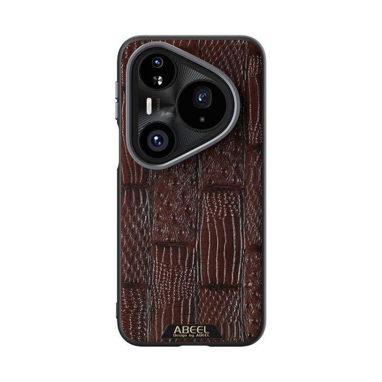 For Huawei Pura 80 Pro 5G / 80 Pro+ 5G ABEEL Beast Pattern 6D Micro-Embossed MagSafe Genuine Leather Phone Case