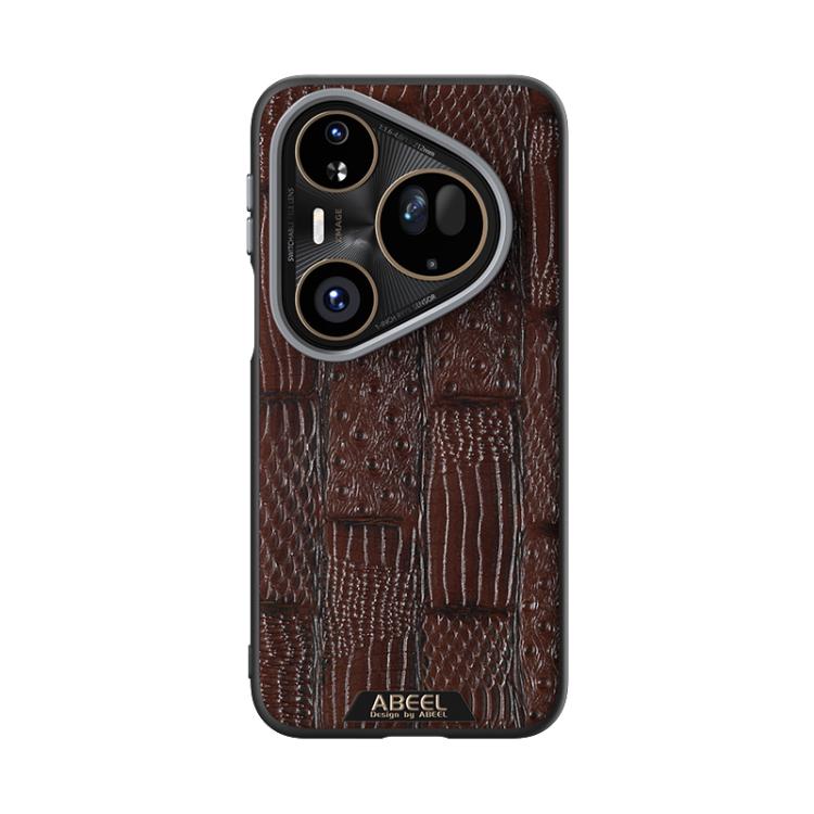 For Huawei Pura 80 Ultra 5G ABEEL Beast Pattern 6D Micro-Embossed MagSafe Genuine Leather Phone Case