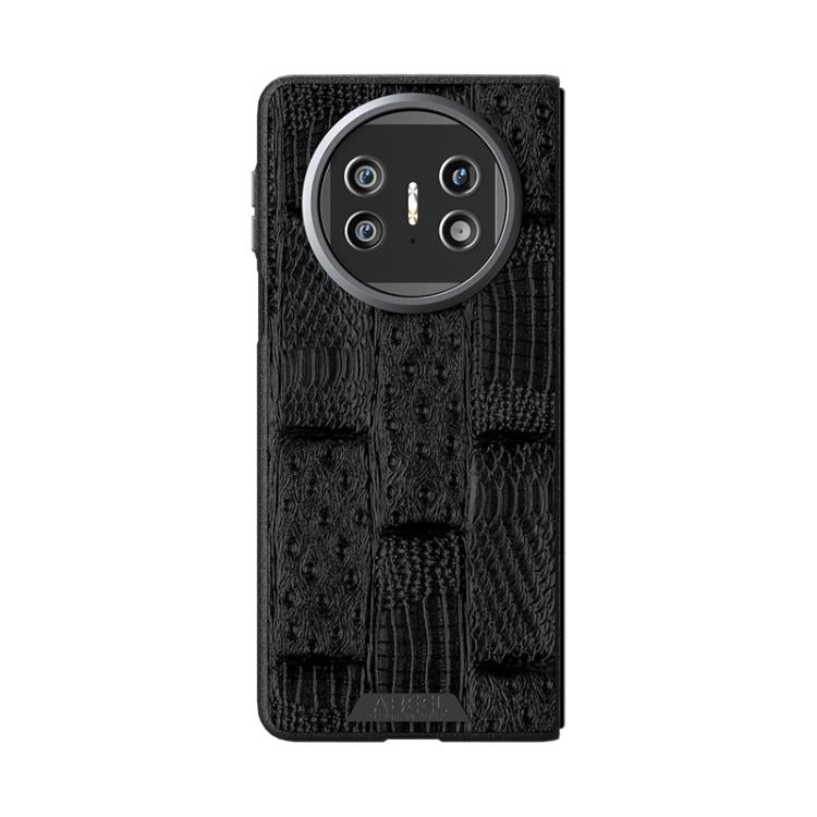 For Huawei Mate X5 ABEEL Beast Pattern 6D Micro-Embossed MagSafe Genuine Leather Phone Case