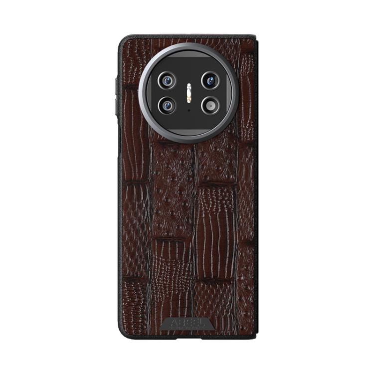 For Huawei Mate X5 ABEEL Beast Pattern 6D Micro-Embossed MagSafe Genuine Leather Phone Case