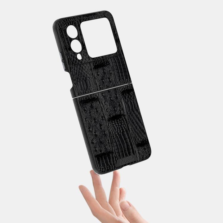 For Huawei nova Flip ABEEL Beast Pattern 6D Micro-Embossed MagSafe Genuine Leather Phone Case