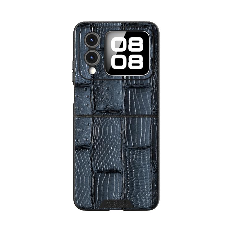 For Huawei nova Flip ABEEL Beast Pattern 6D Micro-Embossed MagSafe Genuine Leather Phone Case
