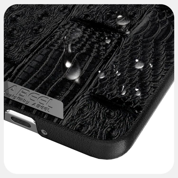 For Huawei nova Flip ABEEL Beast Pattern 6D Micro-Embossed MagSafe Genuine Leather Phone Case