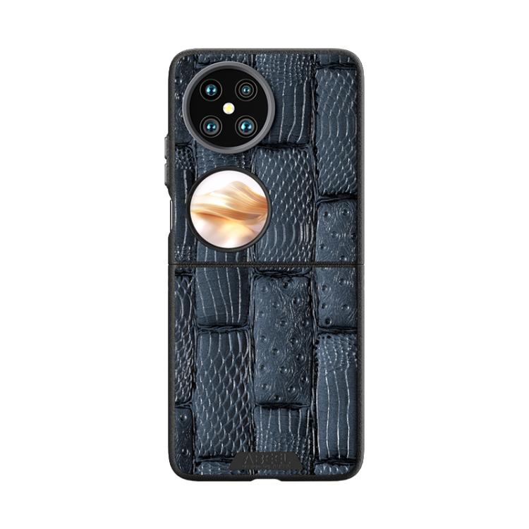 For Huawei Pocket 2 ABEEL Beast Pattern 6D Micro-Embossed MagSafe Genuine Leather Phone Case
