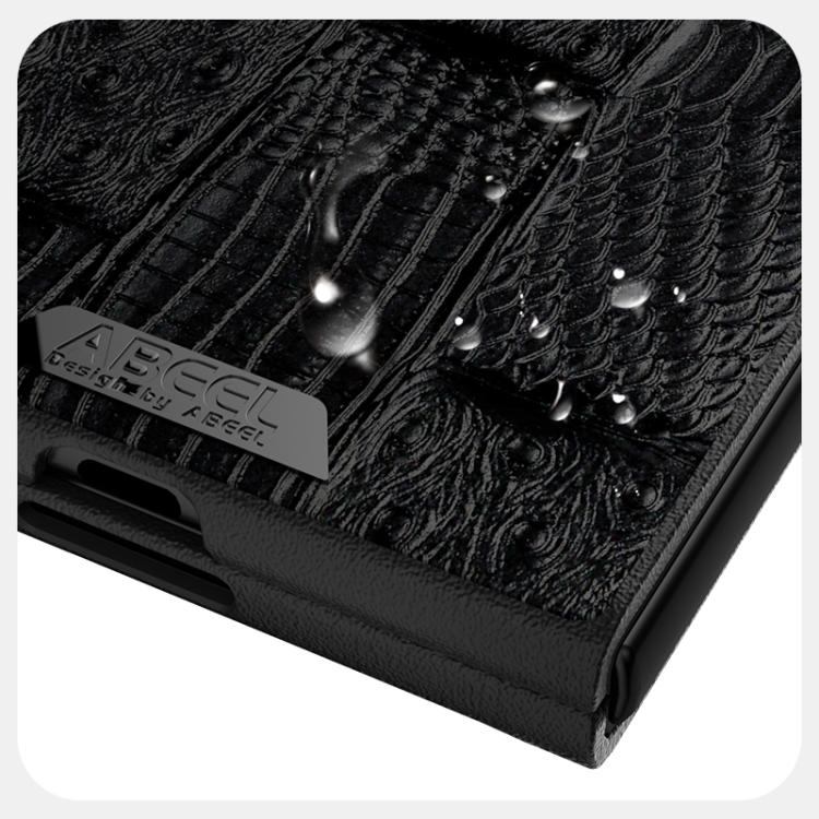 For Honor Magic V3 ABEEL Beast Pattern 6D Micro-Embossed MagSafe Genuine Leather Phone Case